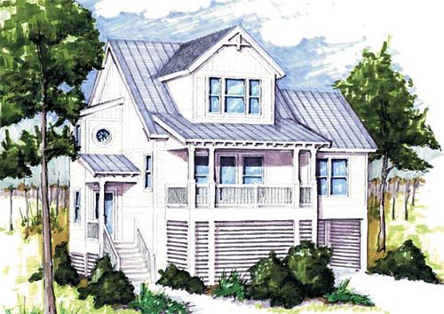 Elevated Piling And Stilt House Plans, Coastal Living House Plans On Pilings