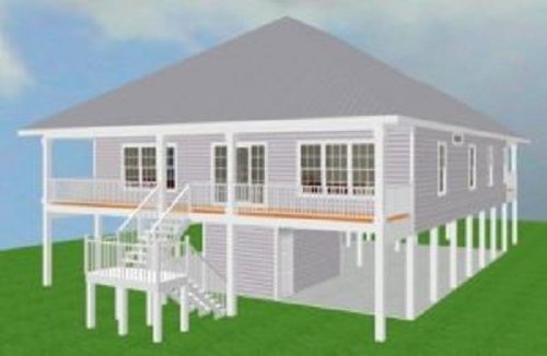 Elevated Piling  and Stilt House  Plans  Coastal Home  Plans 