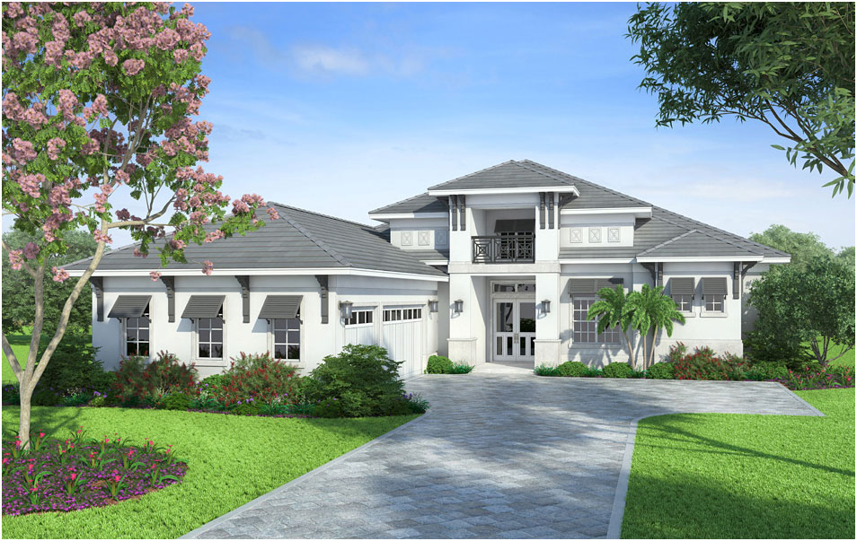 Crestview Ss Ii Coastal House, House Plans With 3 Car Garage Side Entry