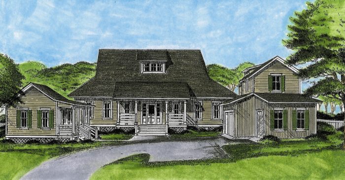 Oldfield Retreat - Front Elevation