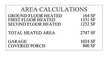 Aaron's Beach House - Area Calculations
