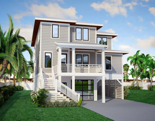 Portola Bay - Inverted Beach House Plan